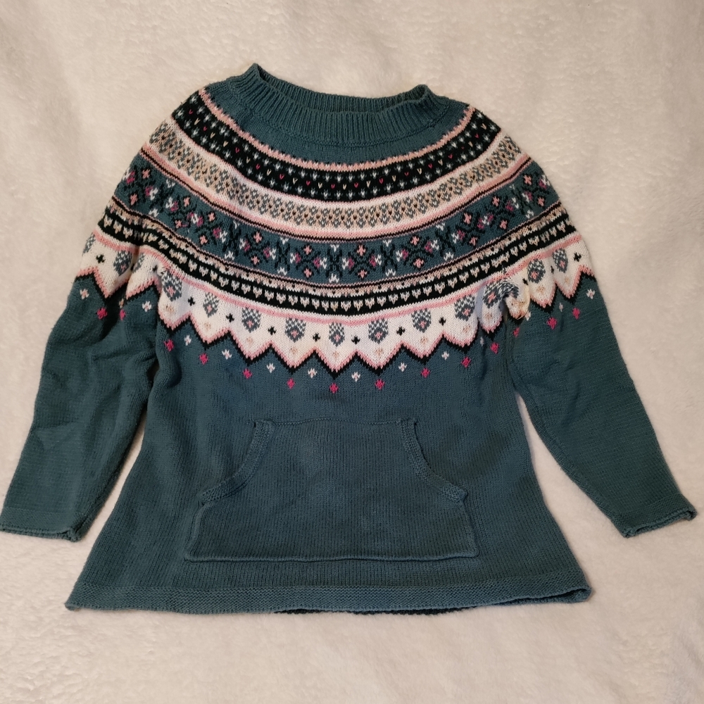 Peek brand girls sweater, S 6/7 with kangaroo pocket